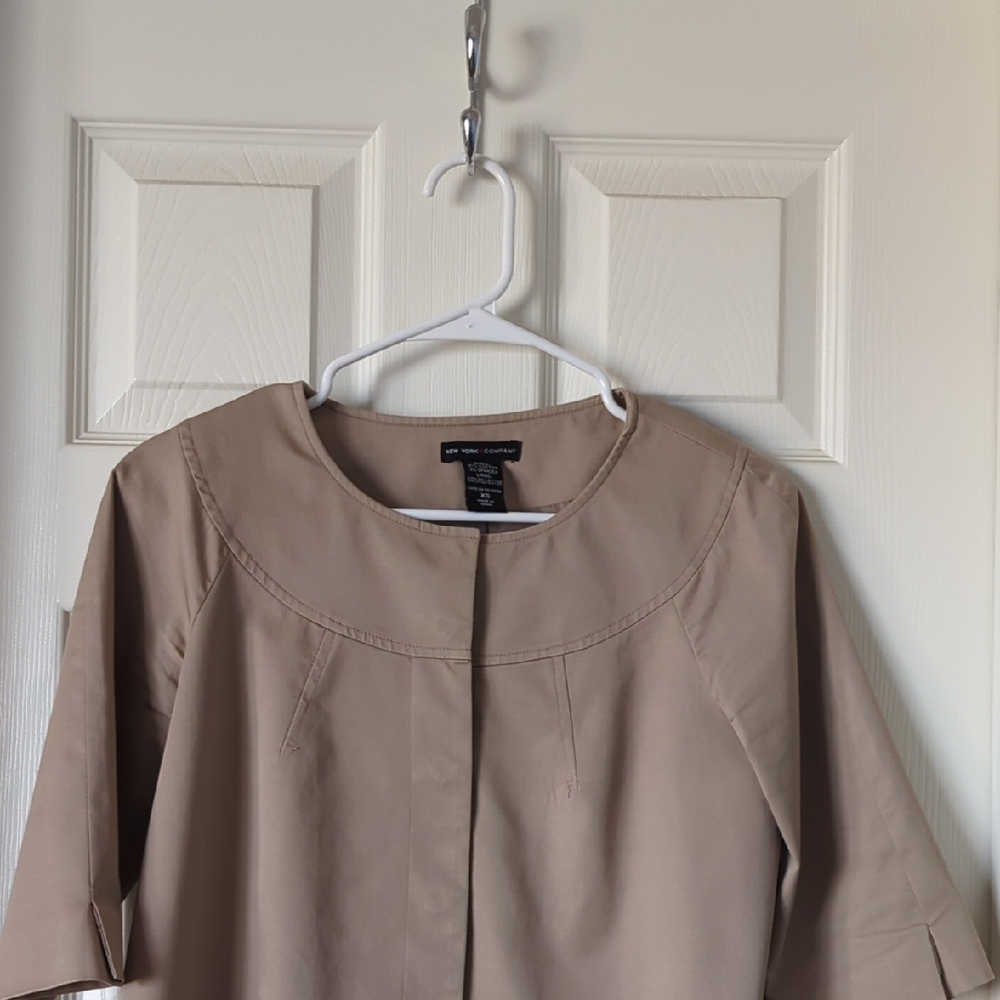 New York & Company Tan Cape Jacket